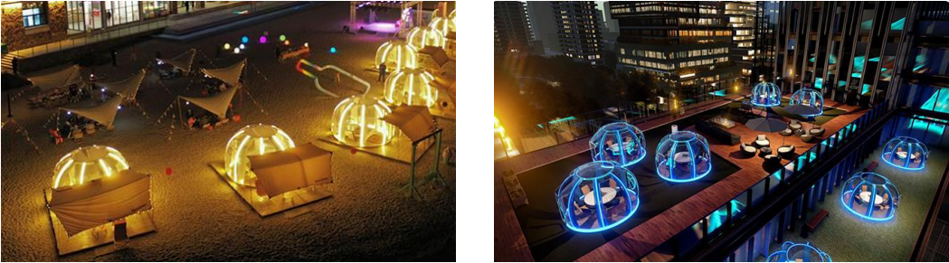 bubble room glamping