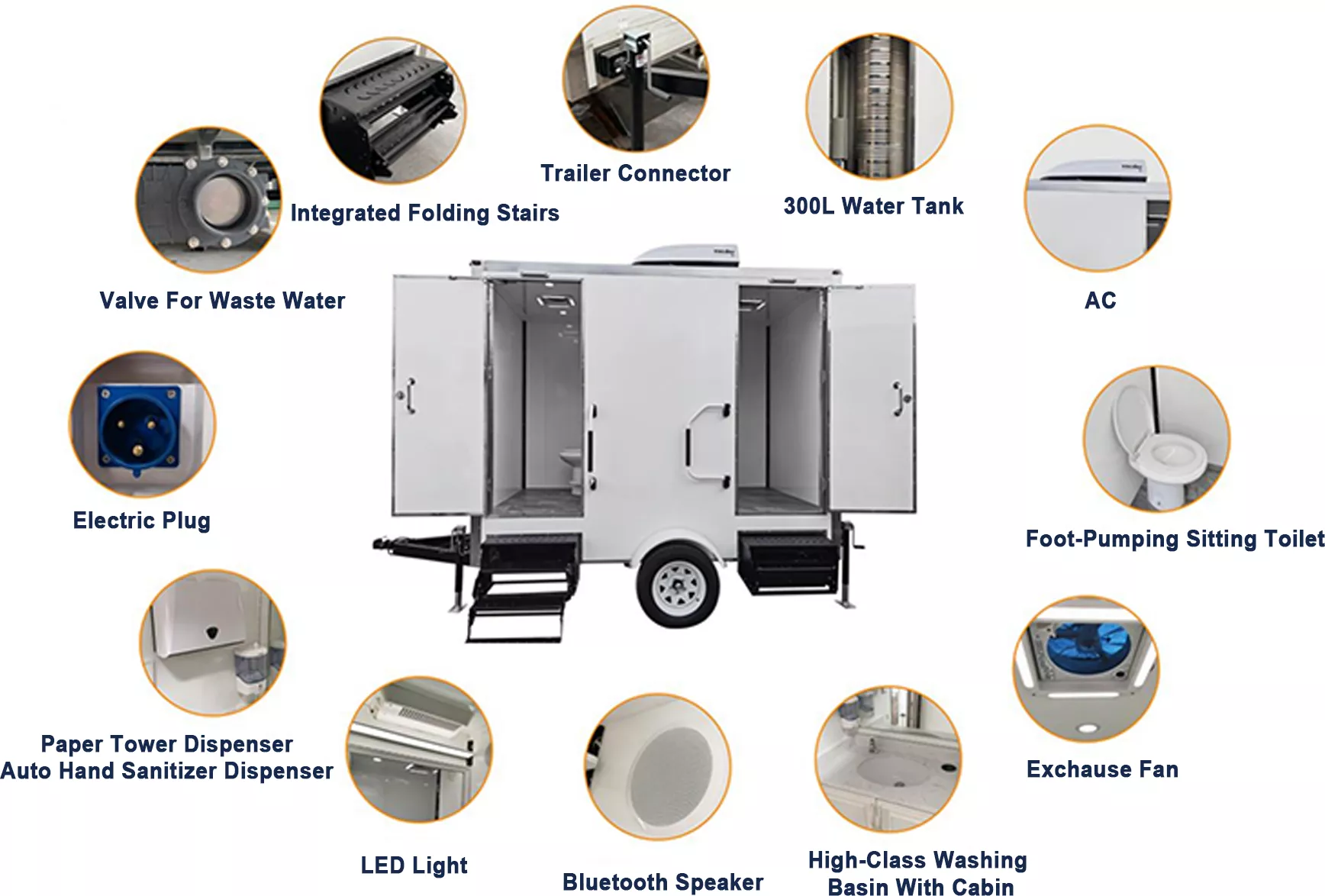 portable trailer toilet