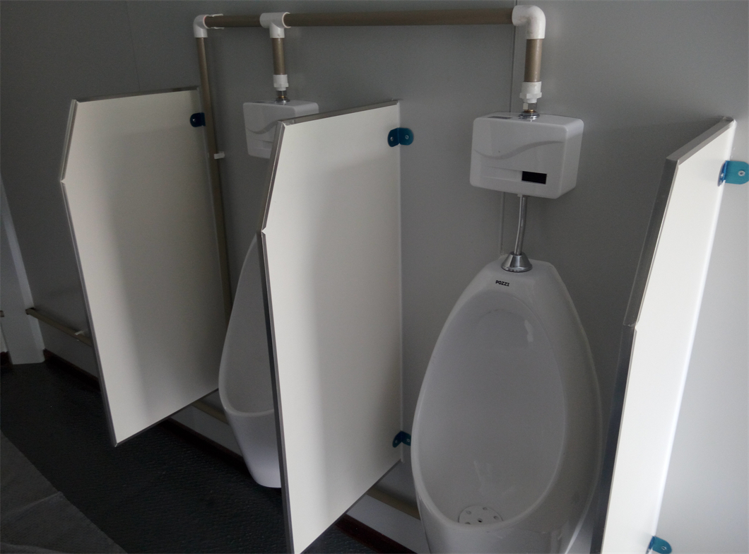 Toilet and shower container