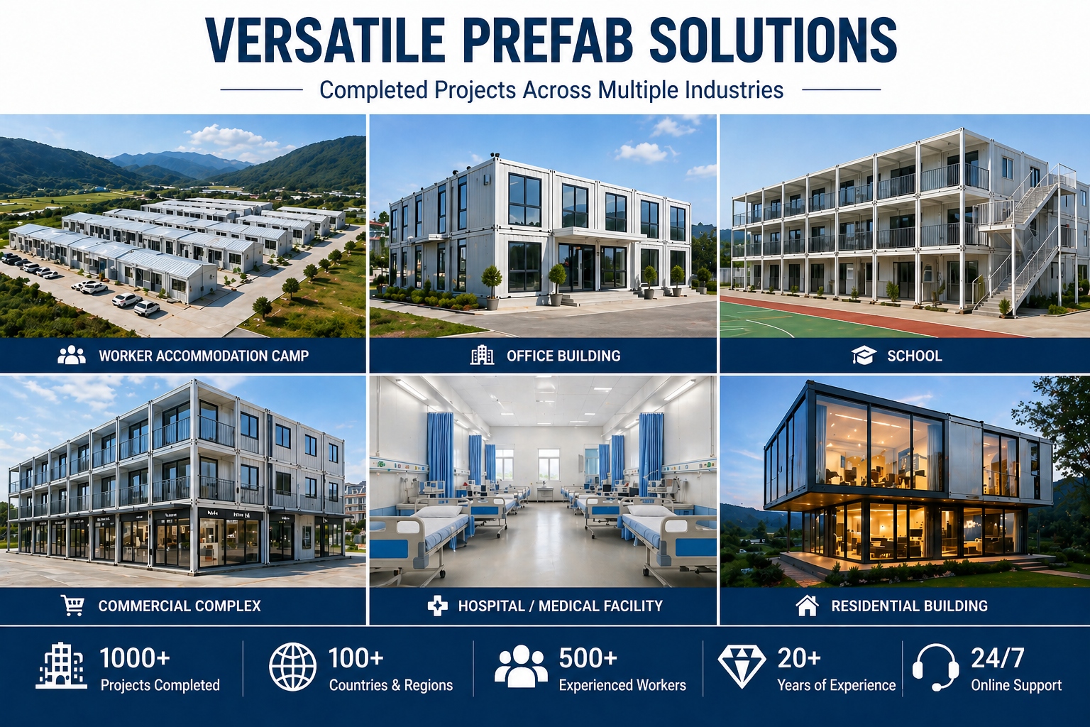 Prefab buildings are widely used across multiple industries with proven project experience.