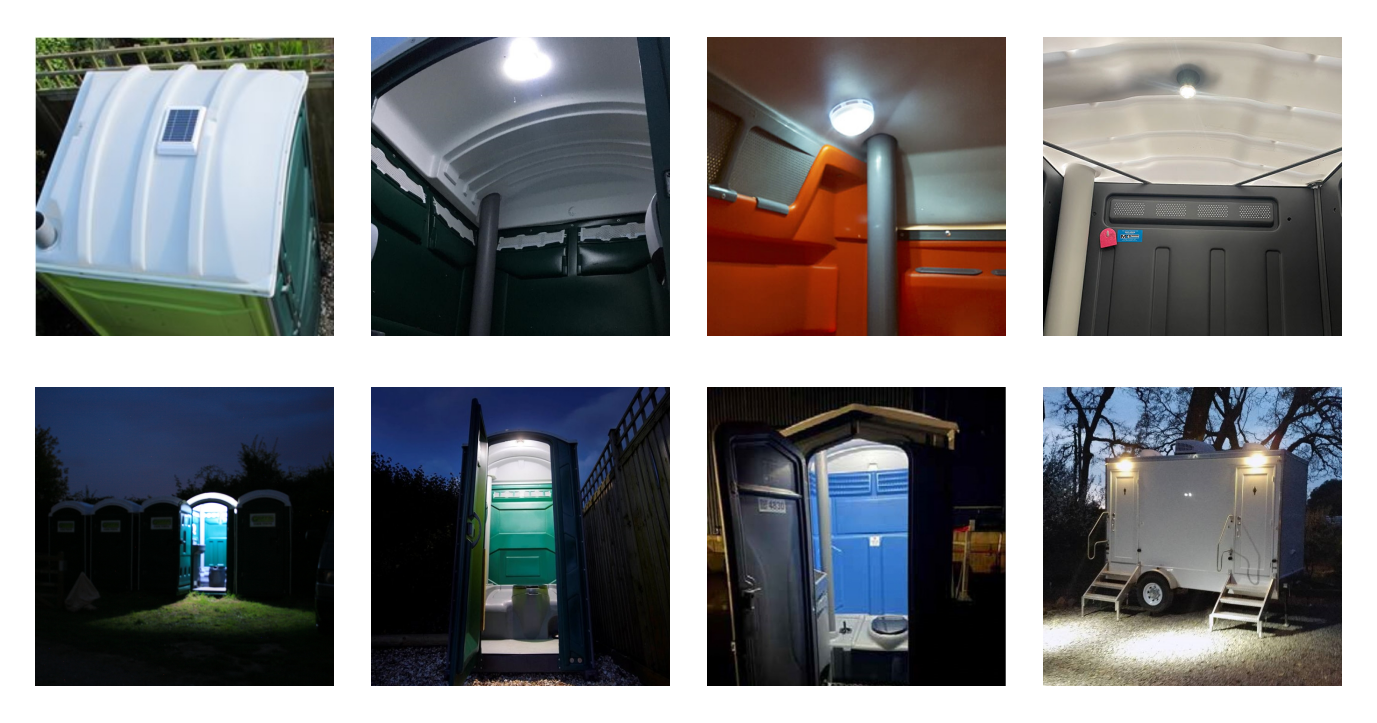  portable toilet solar light solution 