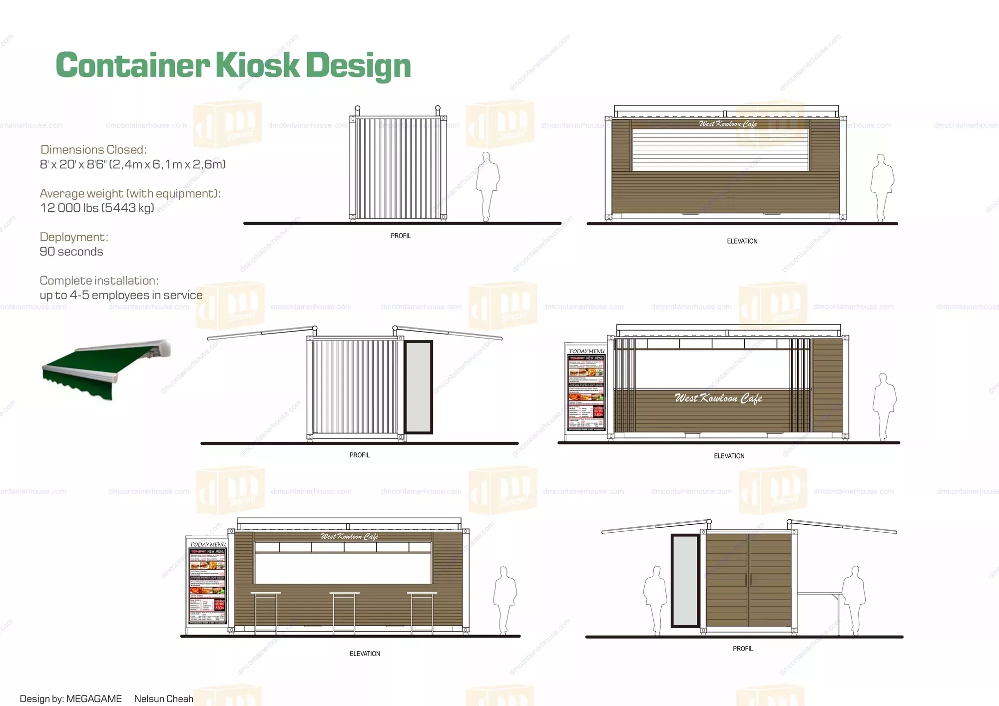 Container Shops Design Drawing