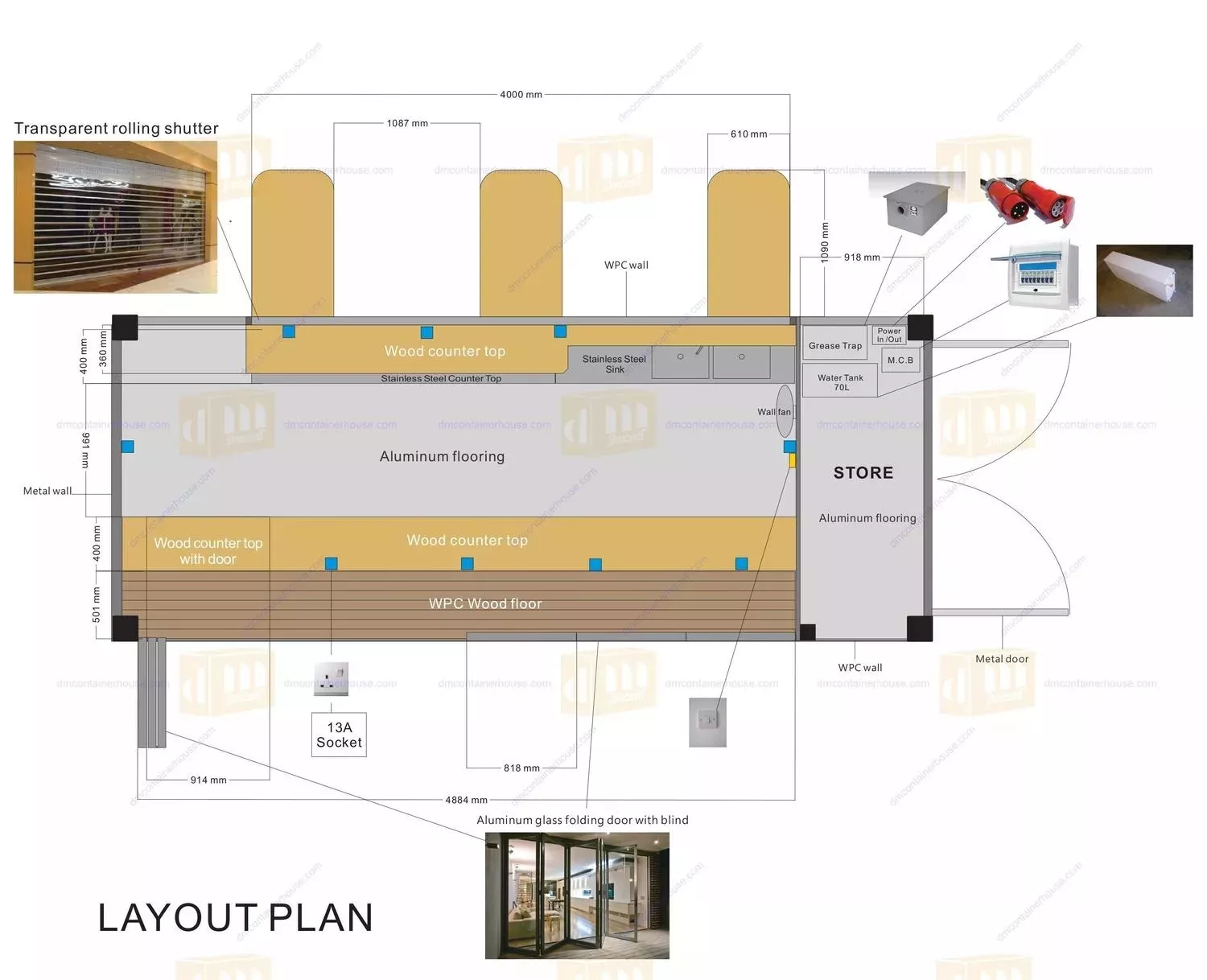 Container Shops Design Drawing