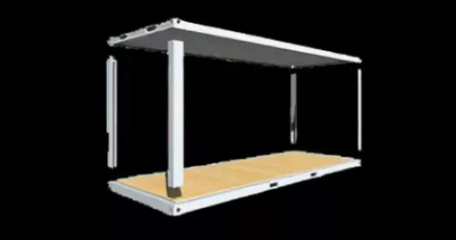 Instalación de casa contenedor plana