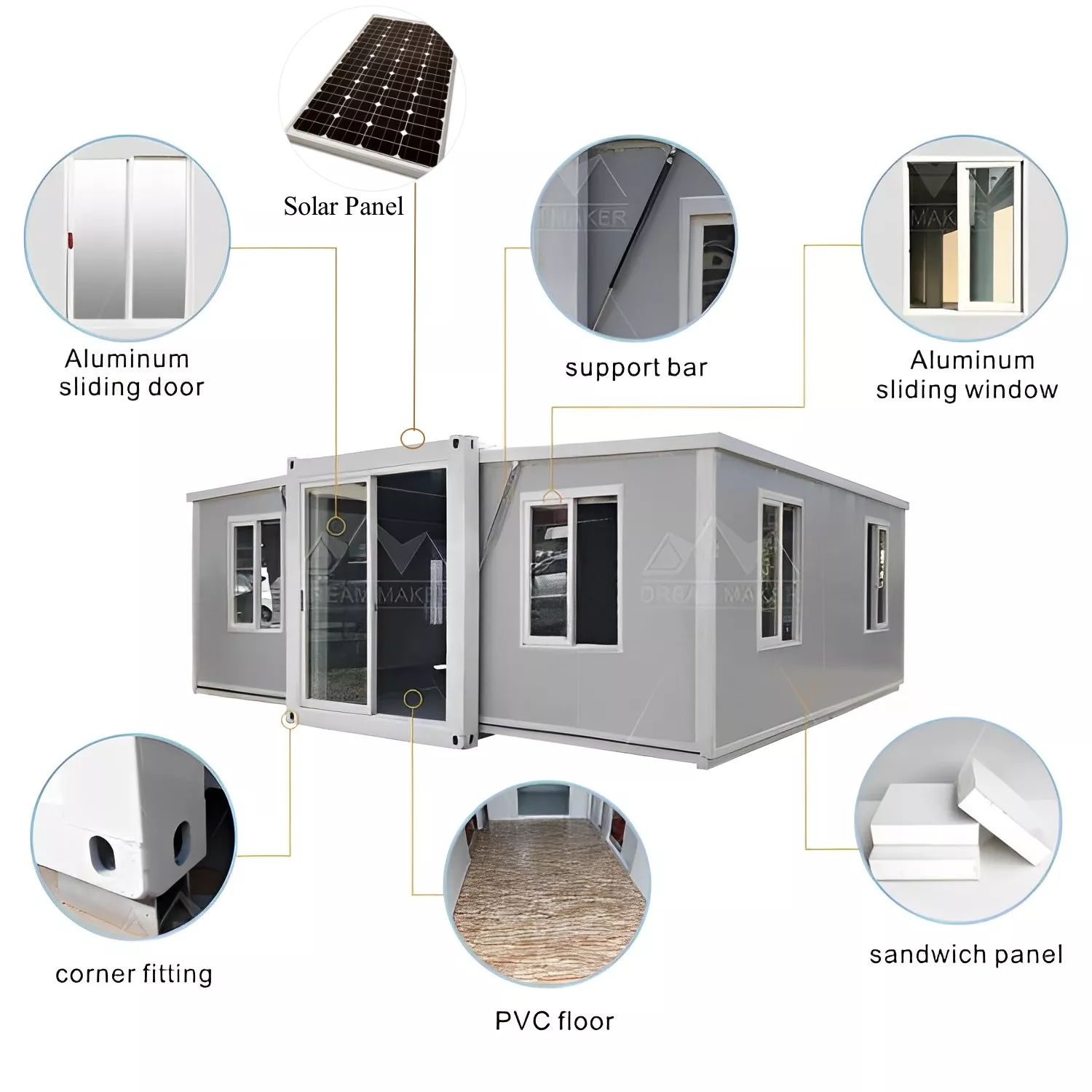 Solar Panel Expandable Container House
