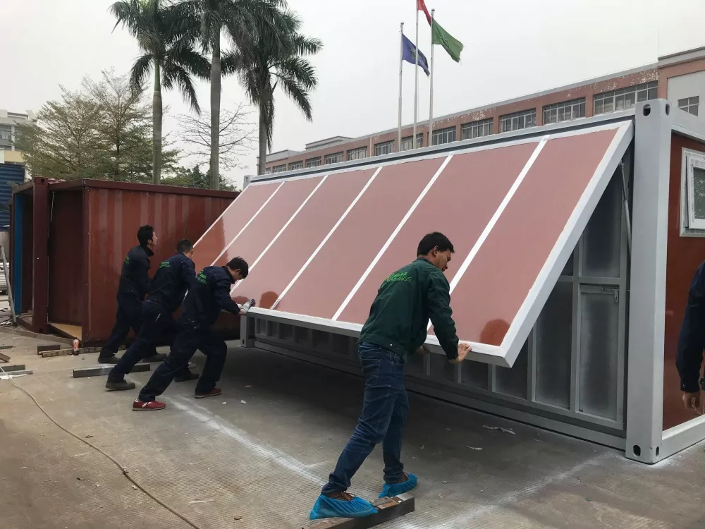 Solar Panel Expandable Container installation