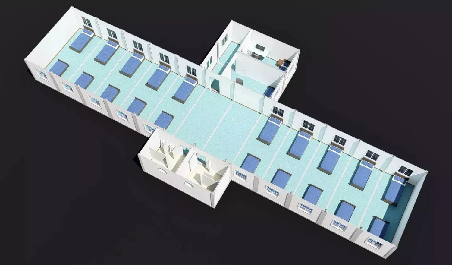 Layout of Container Hospital