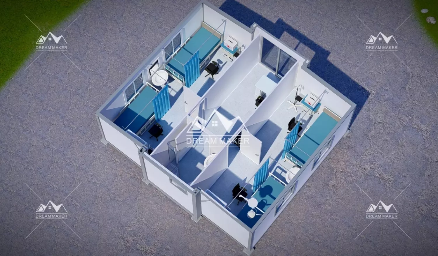 Layout of Container Hospital