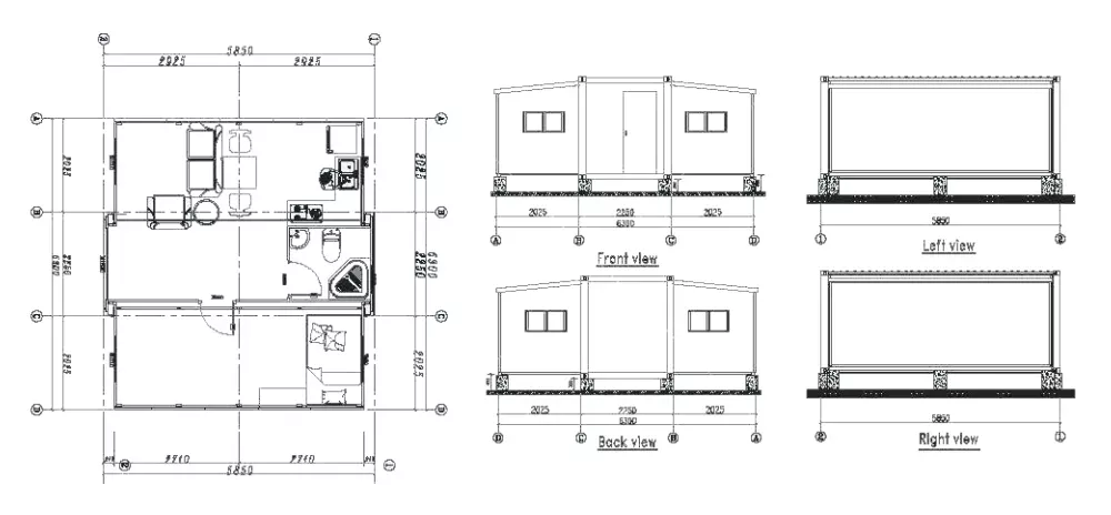 Expandable Container House layout